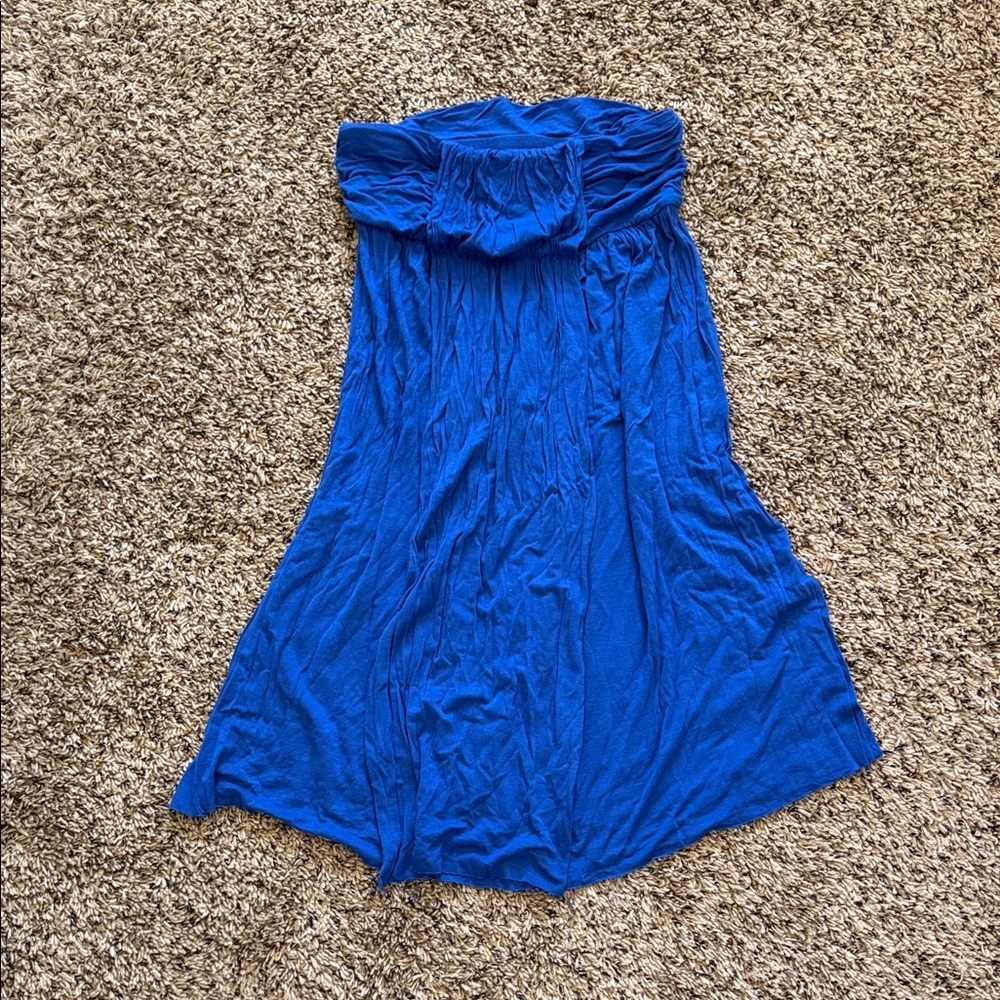 Blue Strapless Dress